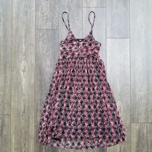 Free People Red Black Dress